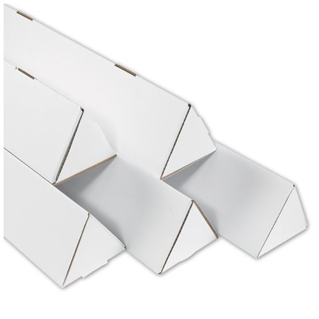Bsc Preferred 3 x 30-1/4'' White Triangle Mailing Tubes, 50PK MTM330